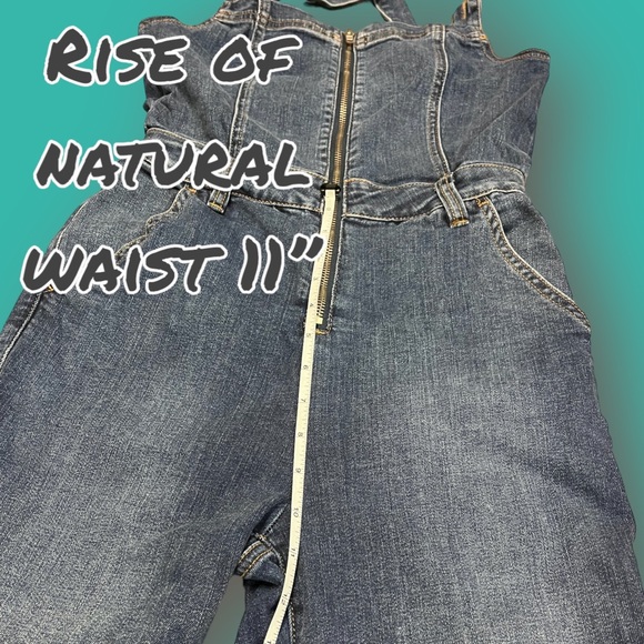 PacSun front zip flare denim overalls. Size Small 🌺 - Picture 6 of 11